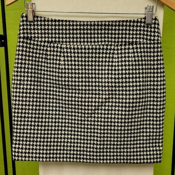 Banana Republic - Houndstooth Mini Skirt - Sz. 2P - Picture 1 of 4